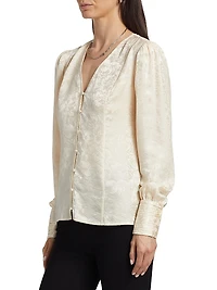 Marielle Jacquard Silk Top