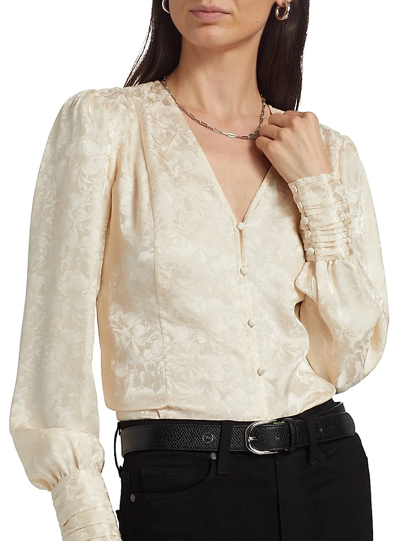 Marielle Jacquard Silk Top