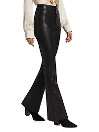 Lou Leather Flare Pants
