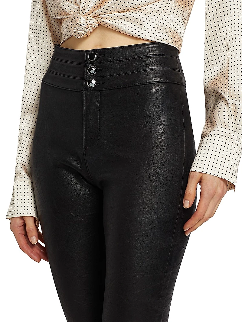 Lou Leather Flare Pants