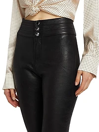 Lou Leather Flare Pants