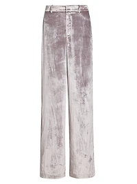 Chateau Velvet Wide-Leg Pants