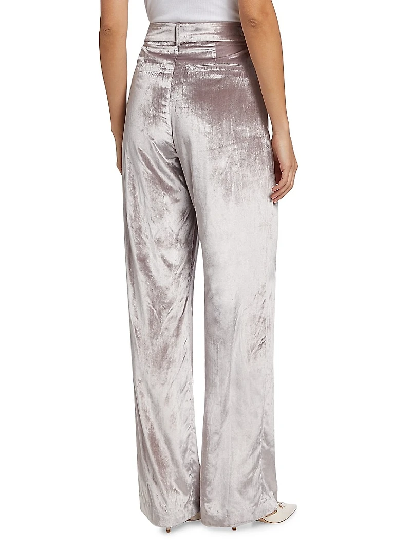 Chateau Velvet Wide-Leg Pants