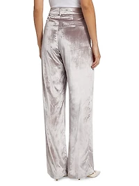 Chateau Velvet Wide-Leg Pants