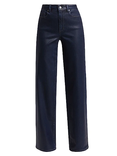 Sasha Coated High-Rise Stretch Wide-Leg Jeans