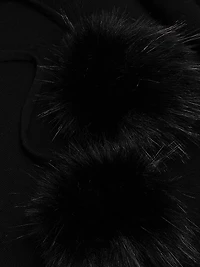 Oscar Faux Fur-Trimmed Knit Hoodie