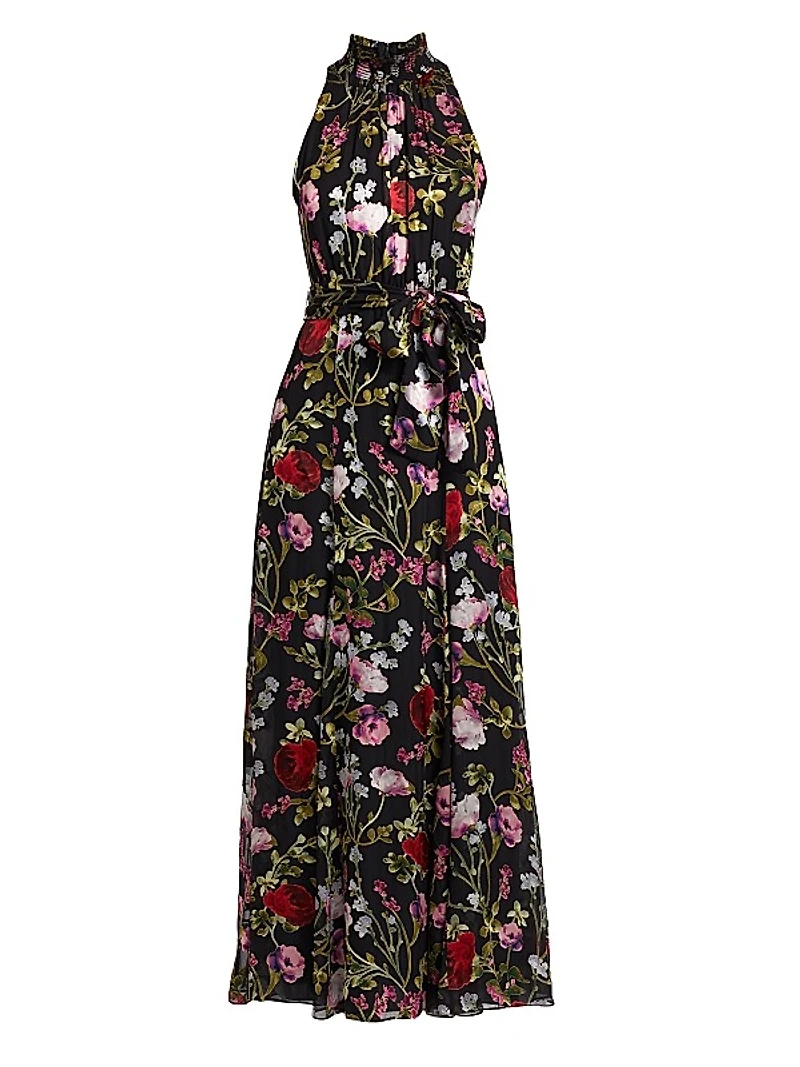 Dita Floral Burnout Maxi-Dress