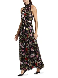 Dita Floral Burnout Maxi-Dress