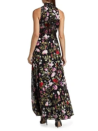 Dita Floral Burnout Maxi-Dress