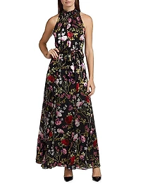 Dita Floral Burnout Maxi-Dress
