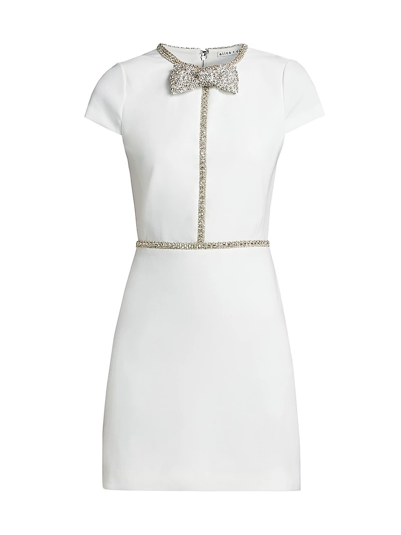 Sophie Embellished Bow Minidress