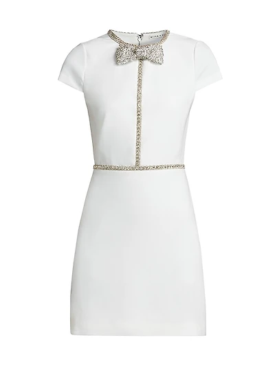 Sophie Embellished Bow Minidress