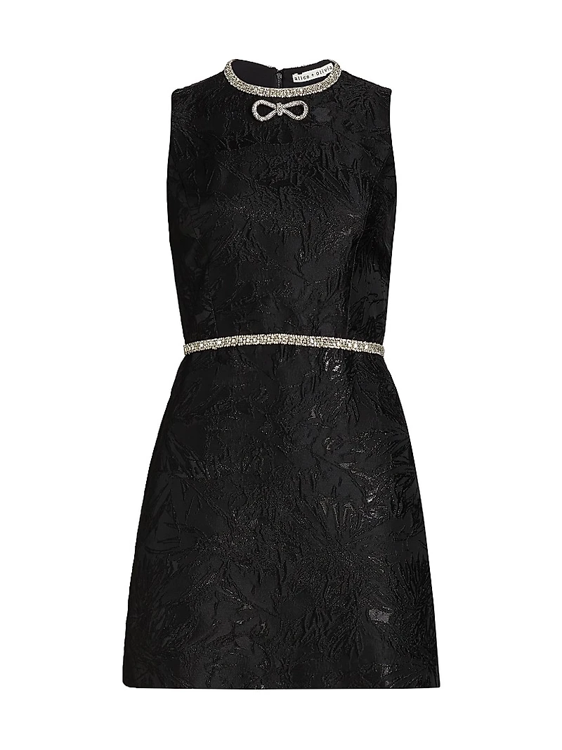 Ellis Embellished Jacquard Minidress