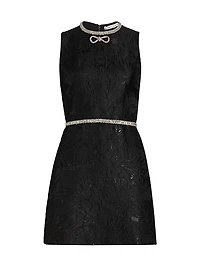 Ellis Embellished Jacquard Minidress
