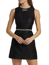 Ellis Embellished Jacquard Minidress