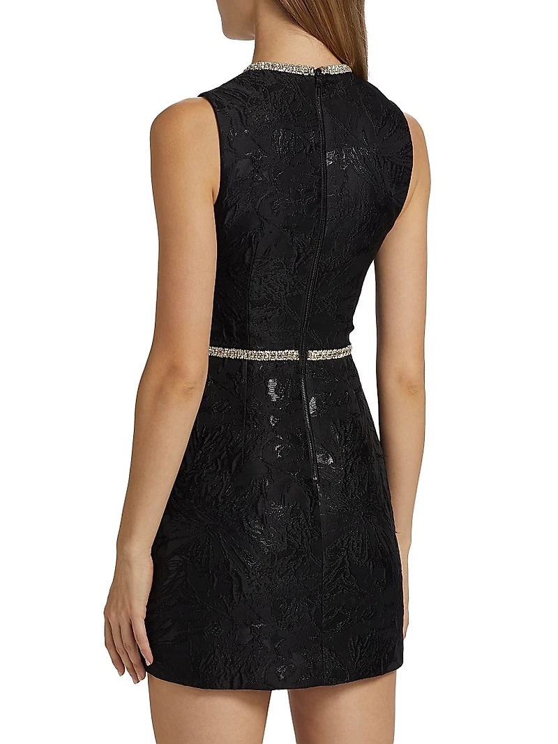 Ellis Embellished Jacquard Minidress
