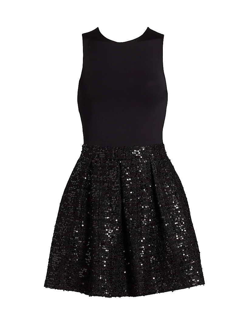 Chara Sequined Fit & Flare Minidress