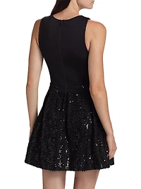 Chara Sequined Fit & Flare Minidress