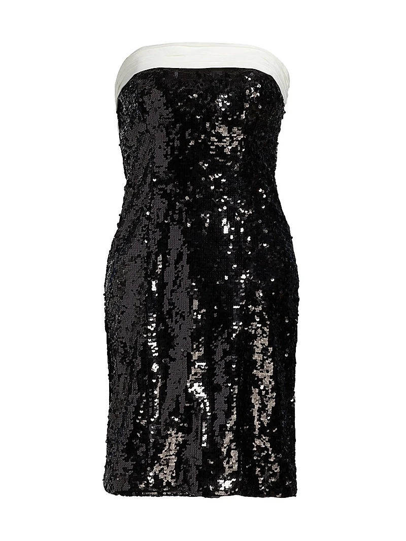 Sibella Sequined Bow Minidress