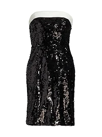 Sibella Sequined Bow Minidress