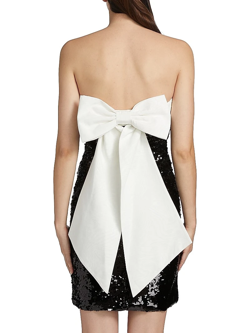 Sibella Sequined Bow Minidress