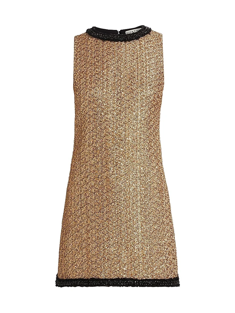 Clyde Metallic Tweed A-Line Minidress