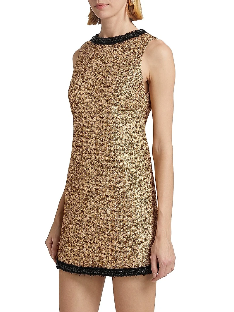 Clyde Metallic Tweed A-Line Minidress