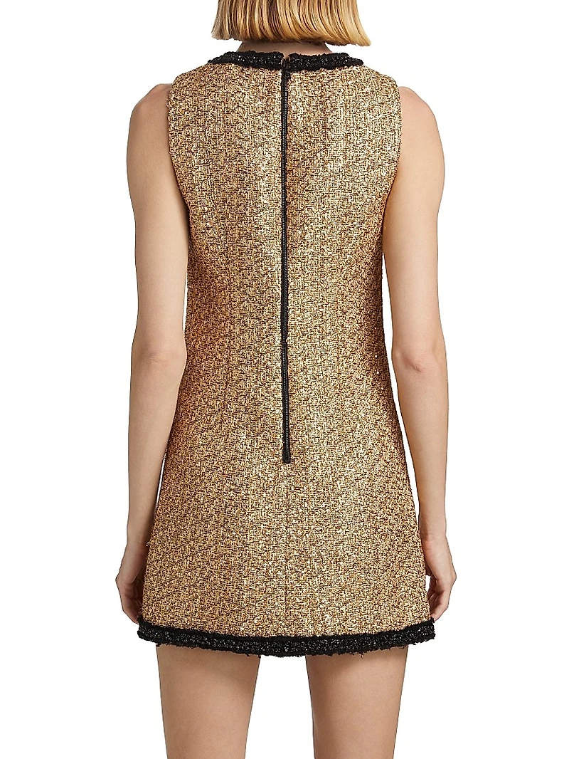 Clyde Metallic Tweed A-Line Minidress