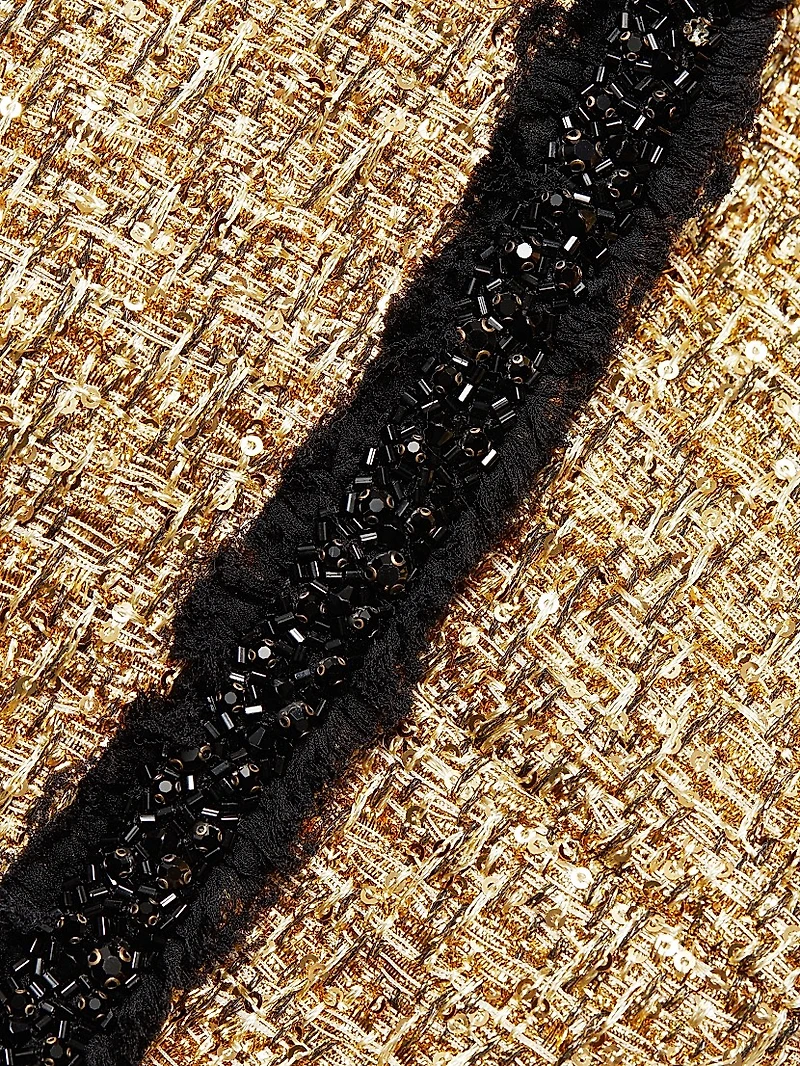 Clyde Metallic Tweed A-Line Minidress