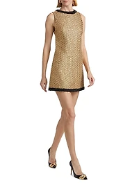 Clyde Metallic Tweed A-Line Minidress