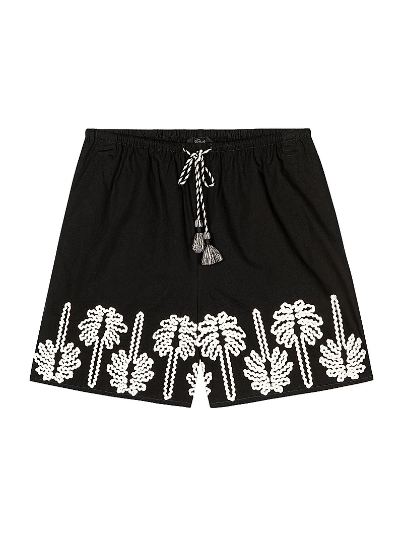 Armanda Embroidered Cotton Shorts