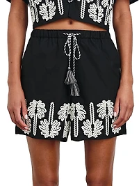 Armanda Embroidered Cotton Shorts