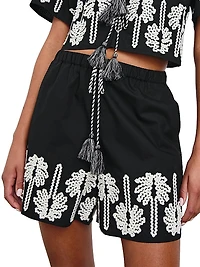 Armanda Embroidered Cotton Shorts