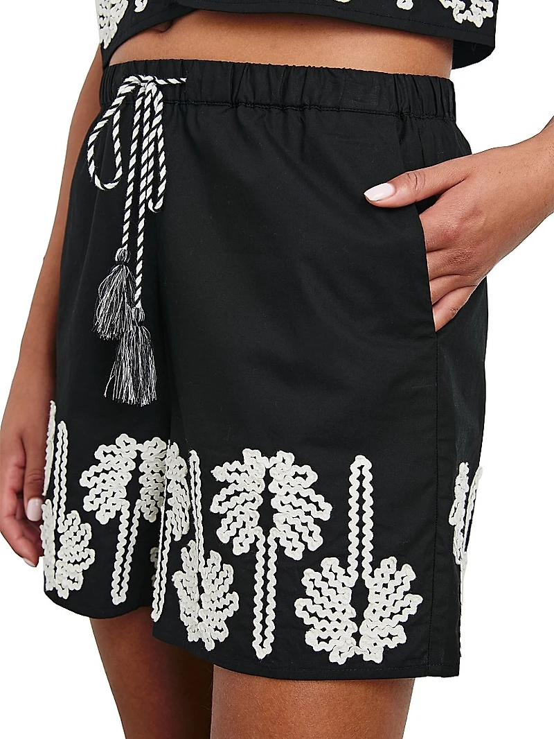 Armanda Embroidered Cotton Shorts