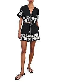 Armanda Embroidered Cotton Shorts