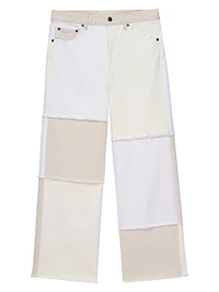 Getty High-Rise Patchwork Crop Jeans