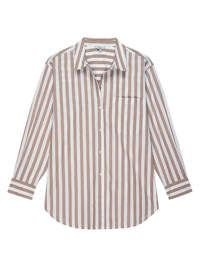 Elsa Striped Button-Front Shirt