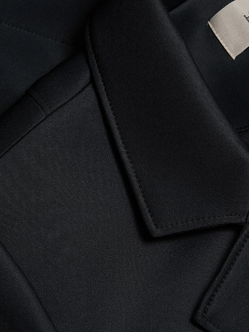 Cropped Single-Button Blazer