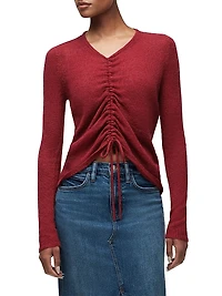 Ruched Alpaca-Blend Sweater