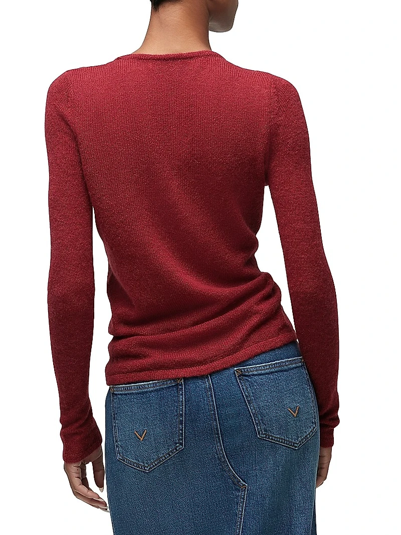 Ruched Alpaca-Blend Sweater