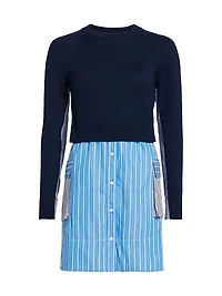 Lorraine Merino Wool & Cotton Combo Dress
