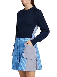 Lorraine Merino Wool & Cotton Combo Dress