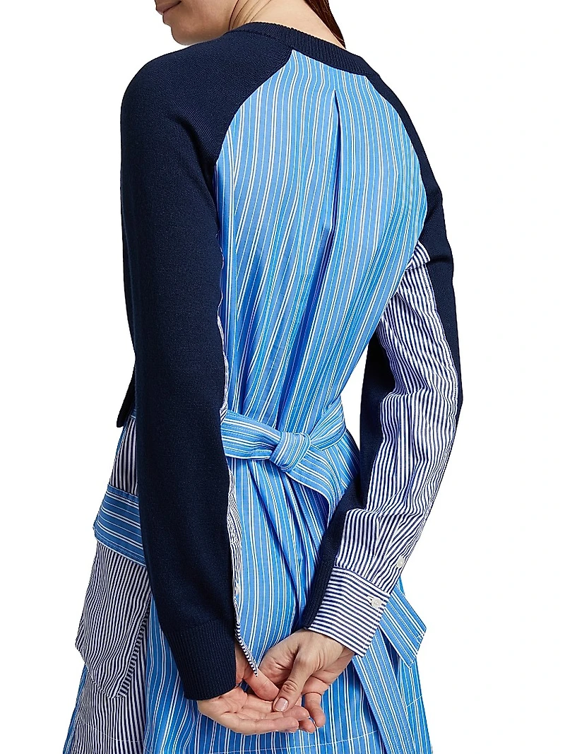 Lorraine Merino Wool & Cotton Combo Dress