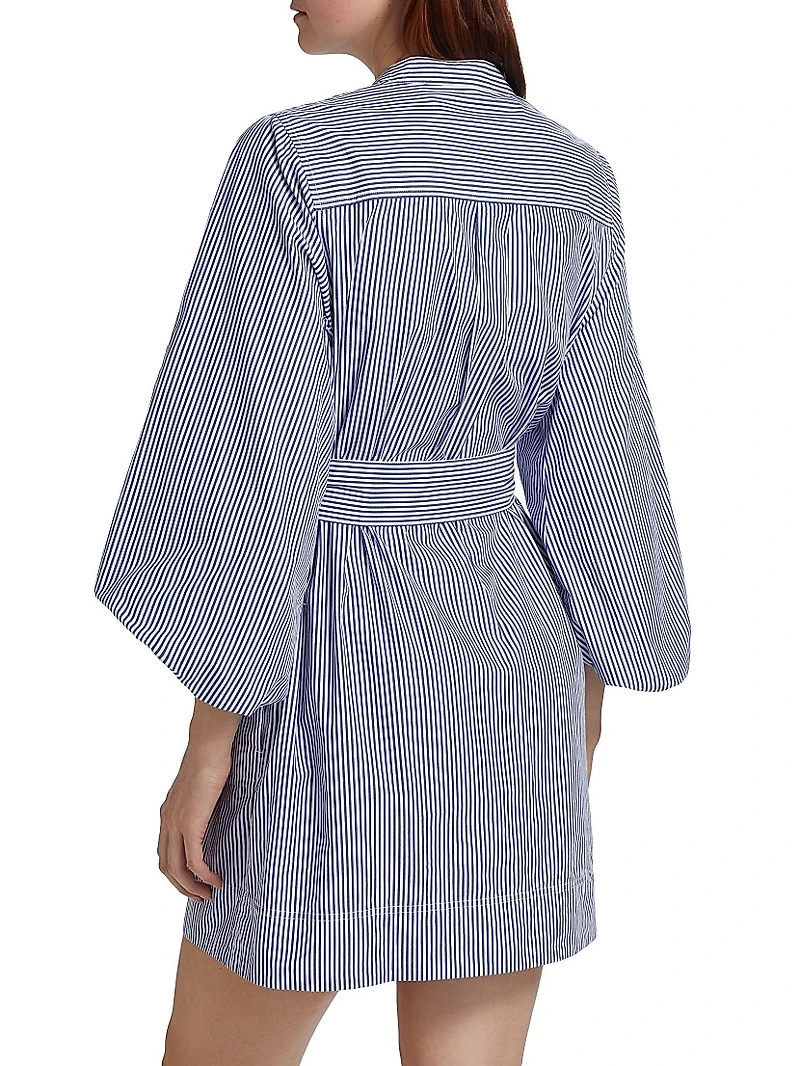 Madelyn Sequined Striped Shirtdress