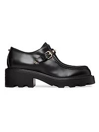 Rockstud 55MM Single Monk Strap Boots in Calfskin