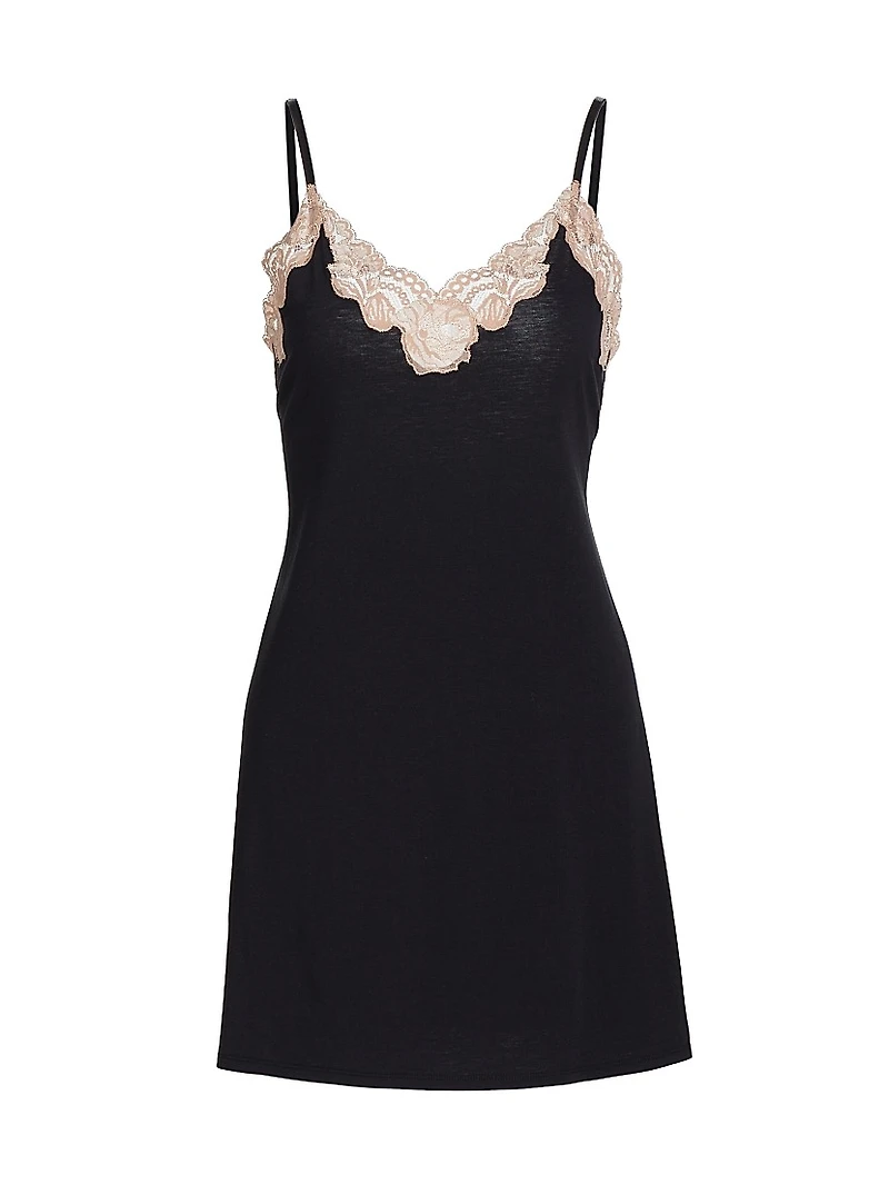 Imagine Lace Jersey Slip Minidress
