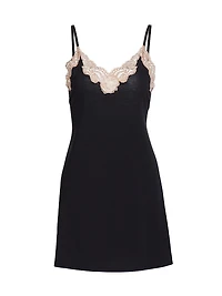 Imagine Lace Jersey Slip Minidress