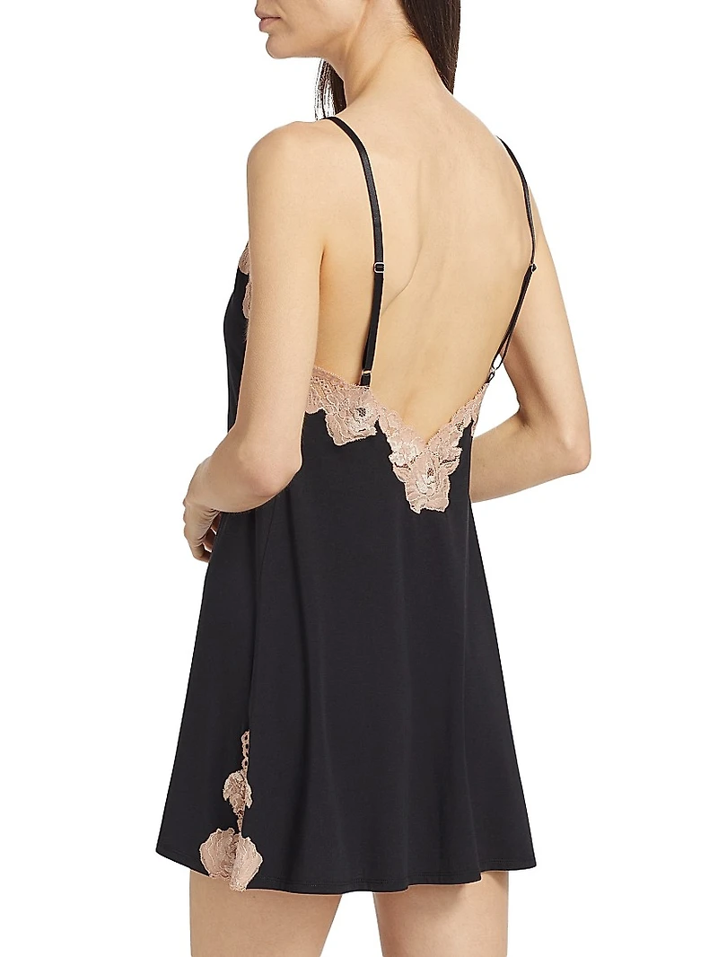 Imagine Lace Jersey Slip Minidress
