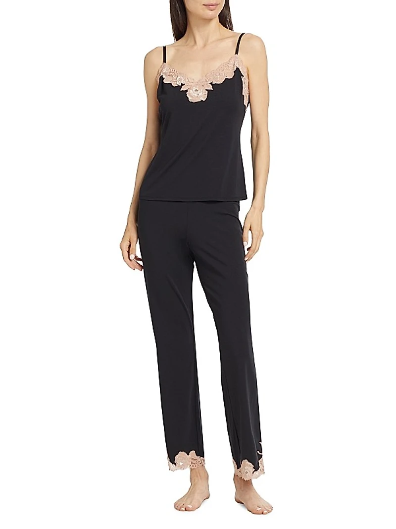 Imagine Lace-Jersey Pajamas