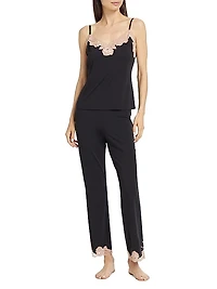 Imagine Lace-Jersey Pajamas